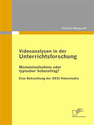cover image of Videoanalysen in der Unterrichtsforschung